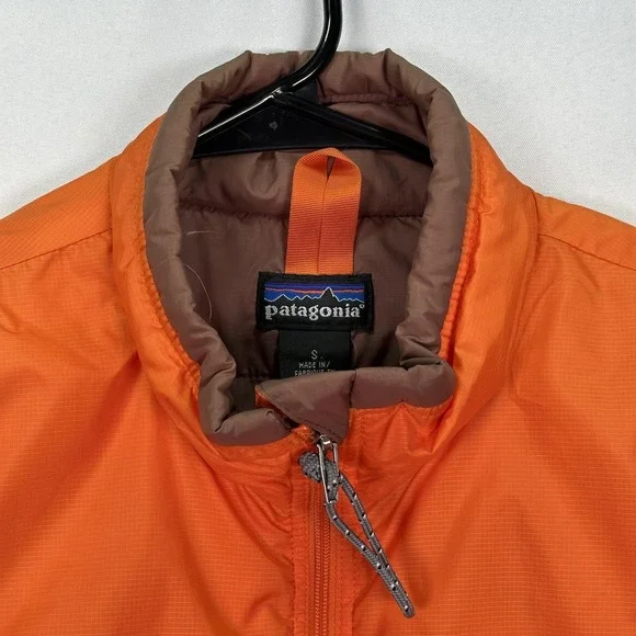Vintage Patagonia Puffball Vest Small Orange Full Zip Hiking 84015